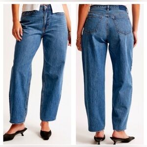 Abercrombie & Fitch Curve Love High Rise Tapered Loose Jean